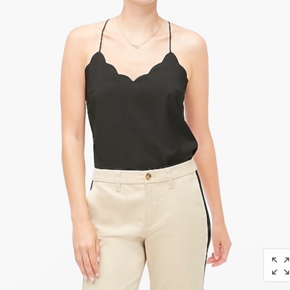 J. Crew Factory Tops - J Crew Mercantile Racerback Scalloped Cami Top